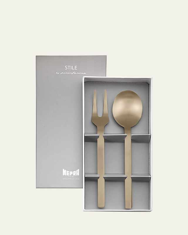 Stile Ice Oro Nero 2-Piece Serving Gift Box